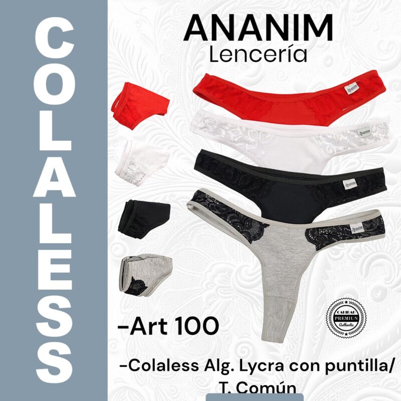 Colaless de algodon con puntilla.