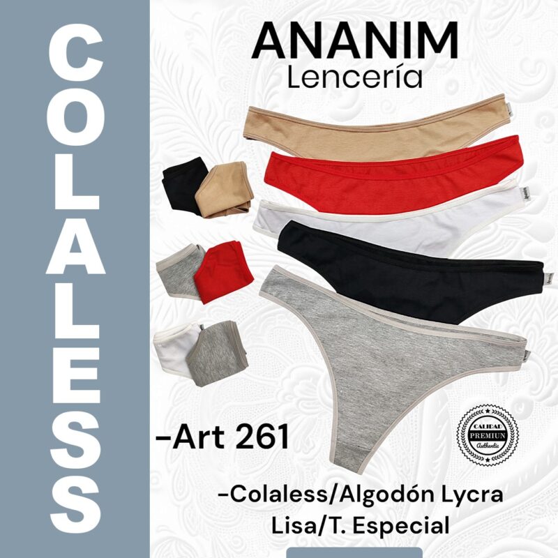 Colaless de algodòn, especiales.