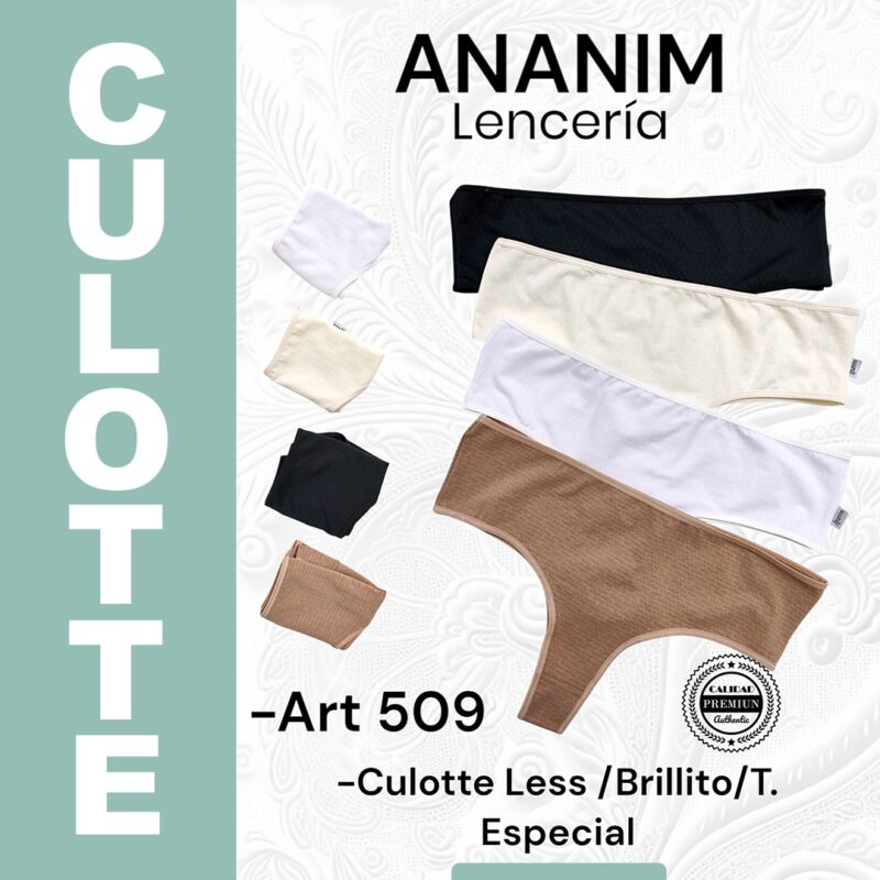 Culoteless de algodòn y lycra, especiales.