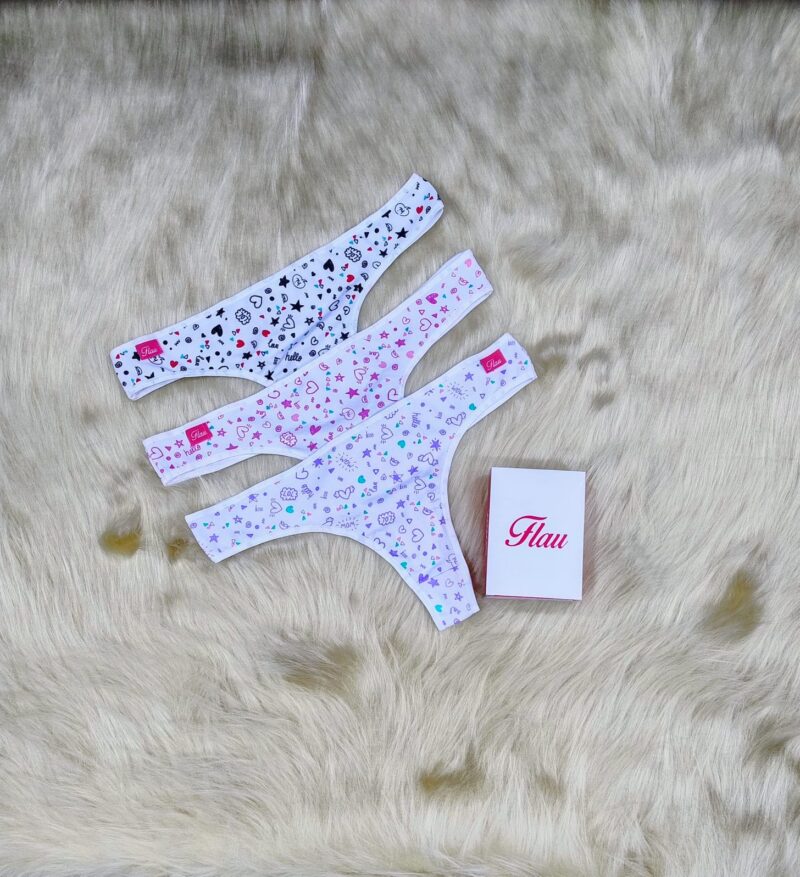 Colaless de algodón estampada pack x3.