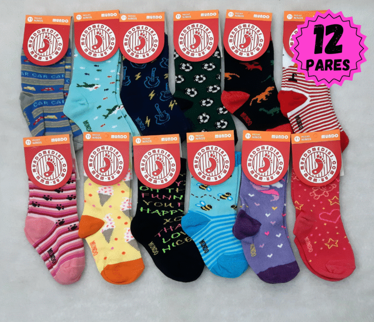 Medias largas estampadas niños, Talle 1.