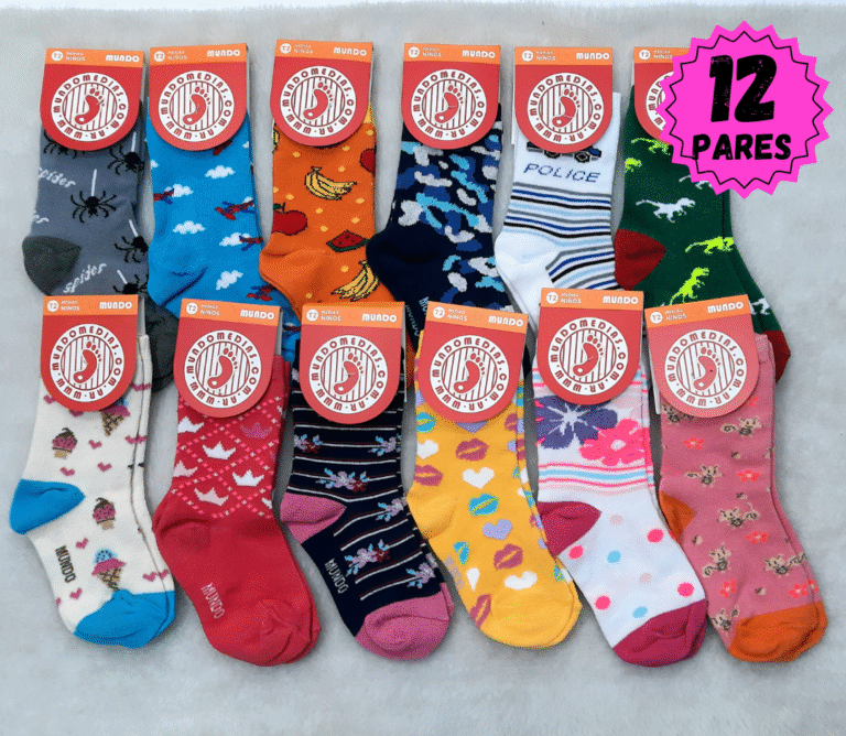 Medias largas estampadas niños, Talle 3.