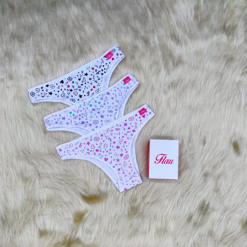 Vedetina de algodón estampada pack x3.