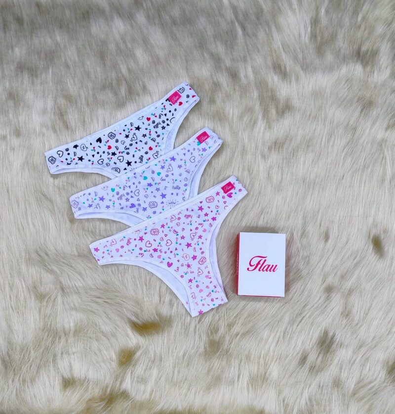 Vedetina de algodón estampada pack x3.