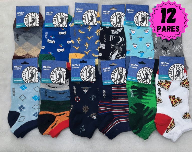Soquete estampado hombre.