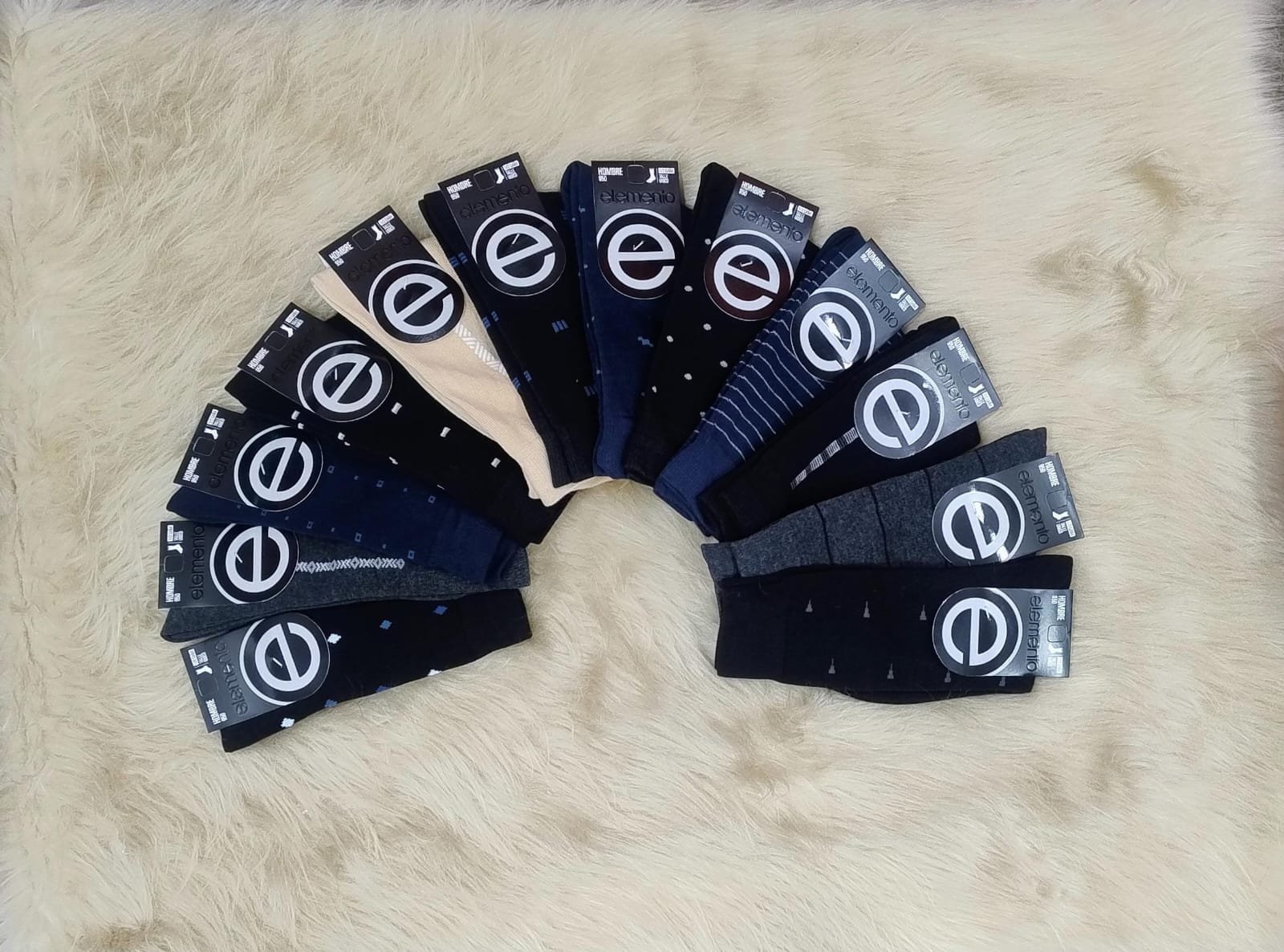 Medias 1/2 caña de hombre, x12.