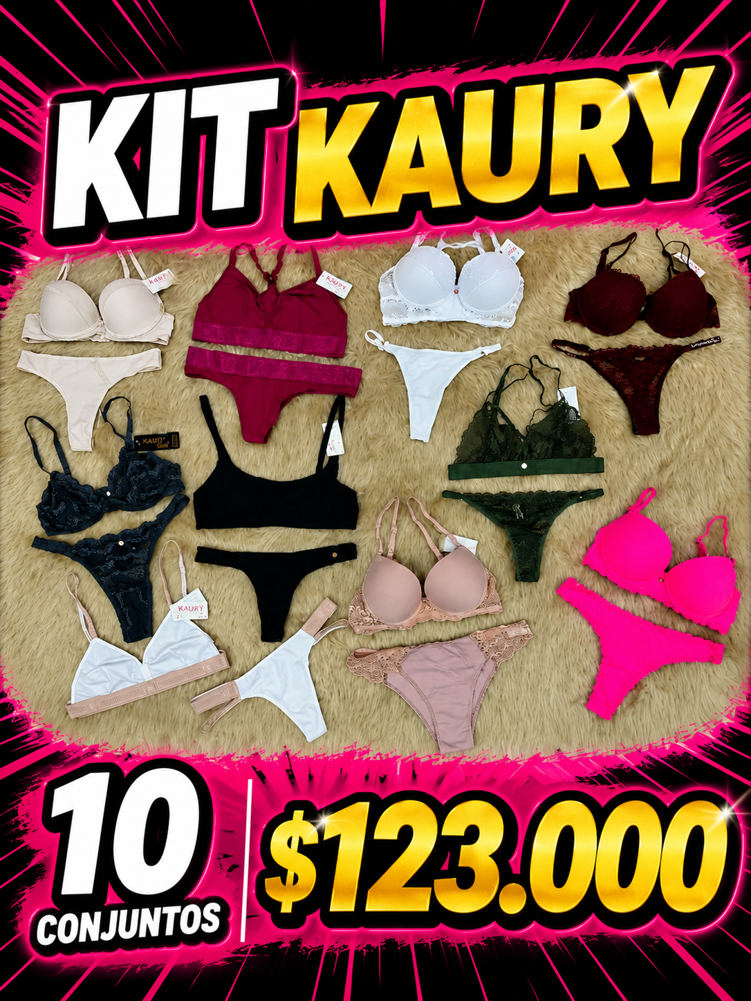 KIT 10 CONJUNTOS KAURY.