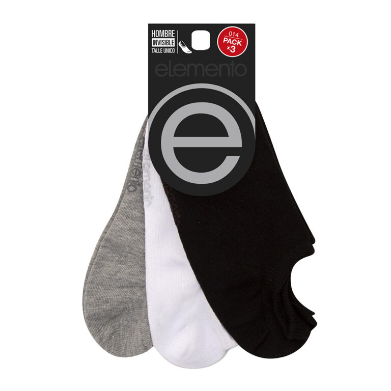 Medias invisibles pack x3 de hombre, x12.