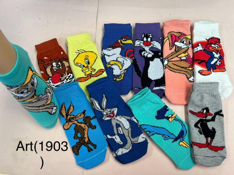 Soquetes animadas de algodón, looney tunes. Tamaño Adulto.