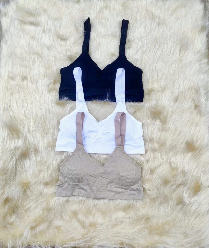 Corpiño deportivo bretel ancho de lycra, con push.