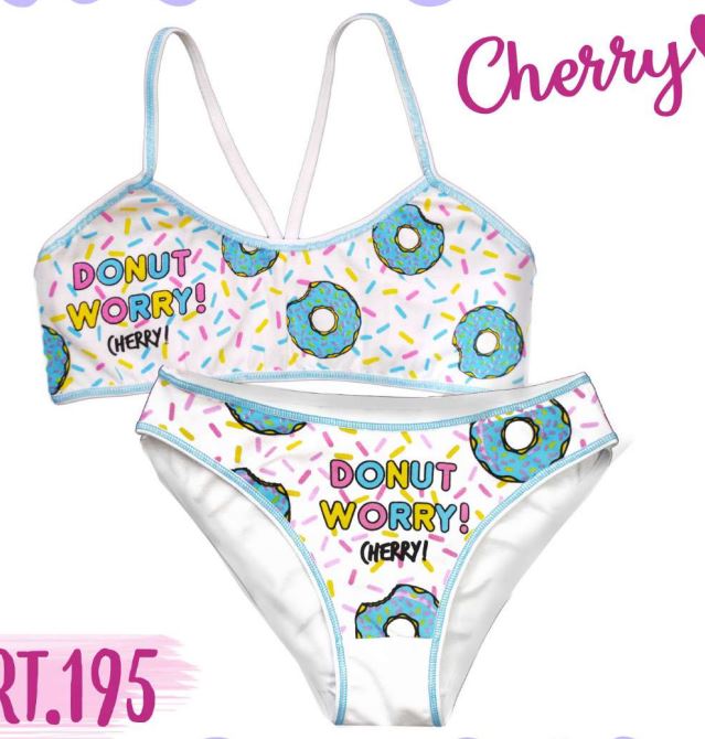 Conjunto de niña de algodón estampado, Linea Cherry.