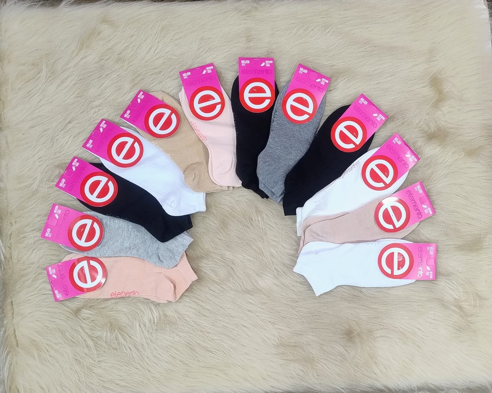 Soquete liso de dama, x12.