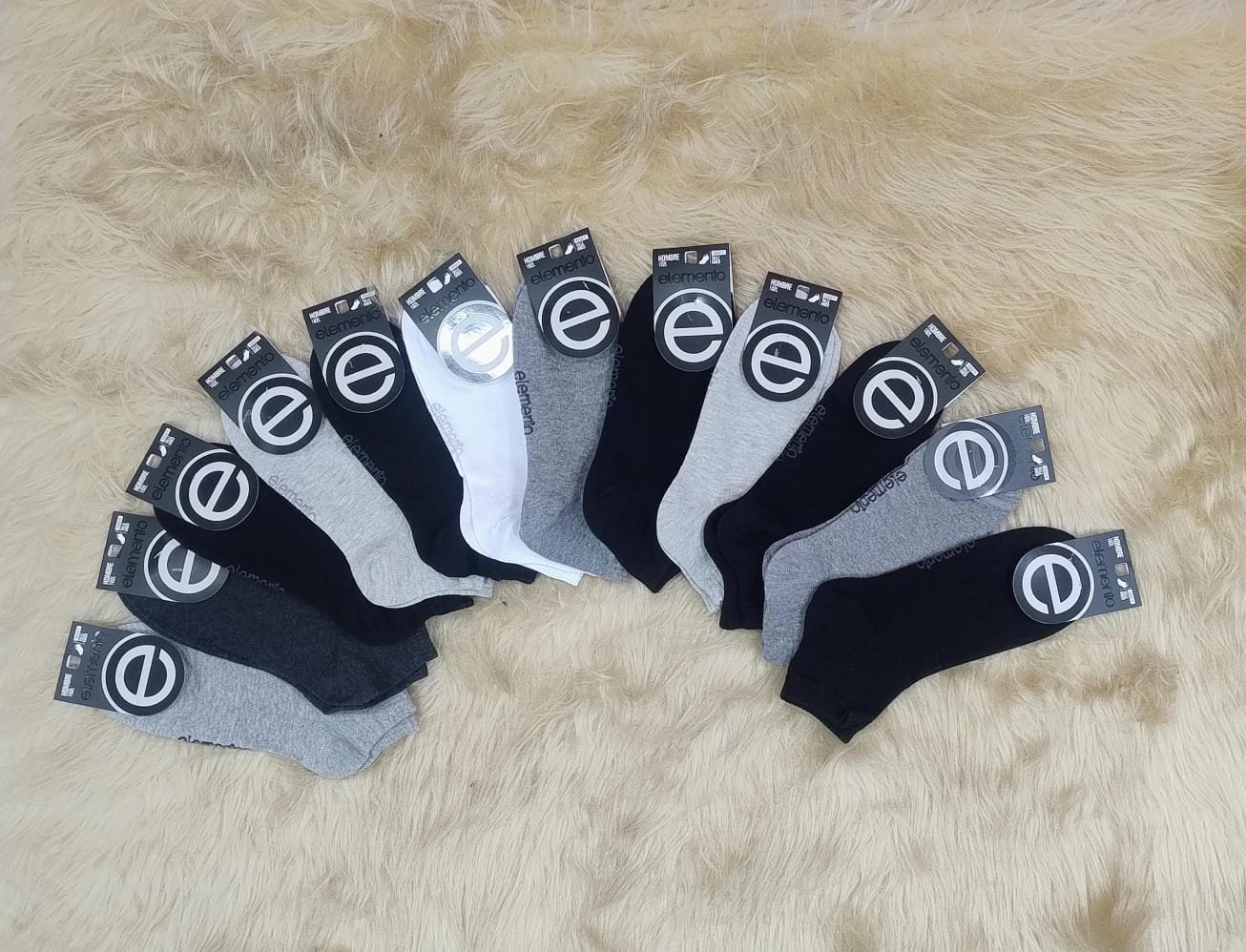 Soquete liso de hombre, x12.