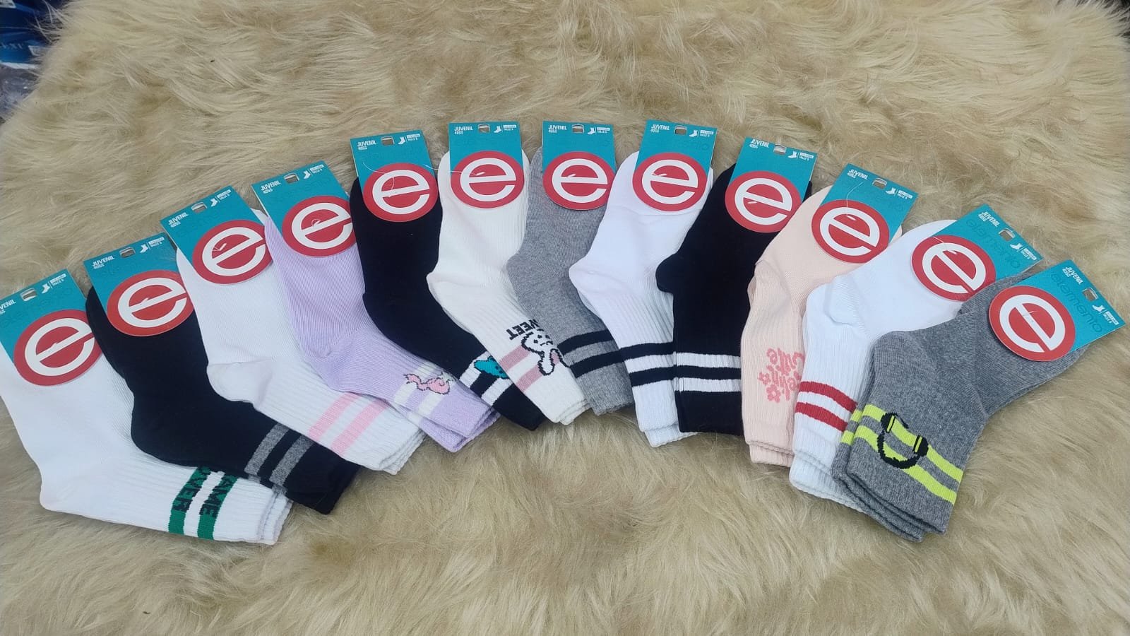 1/3 Caña morley estampado talle 5, x12.