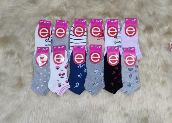 Soquete estampados de dama, x12.