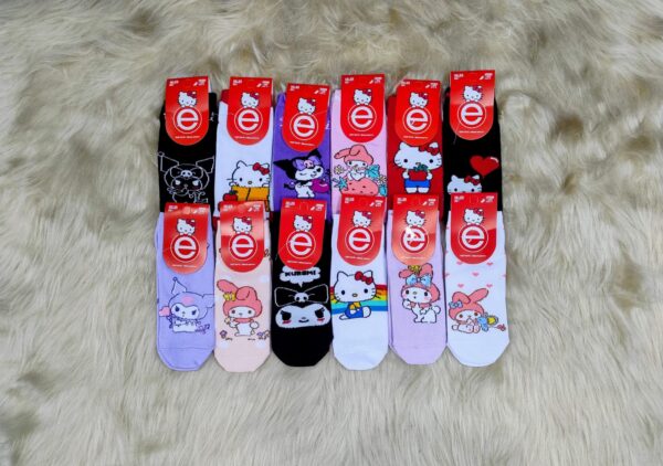 Soquetes estampados de dama, x12.