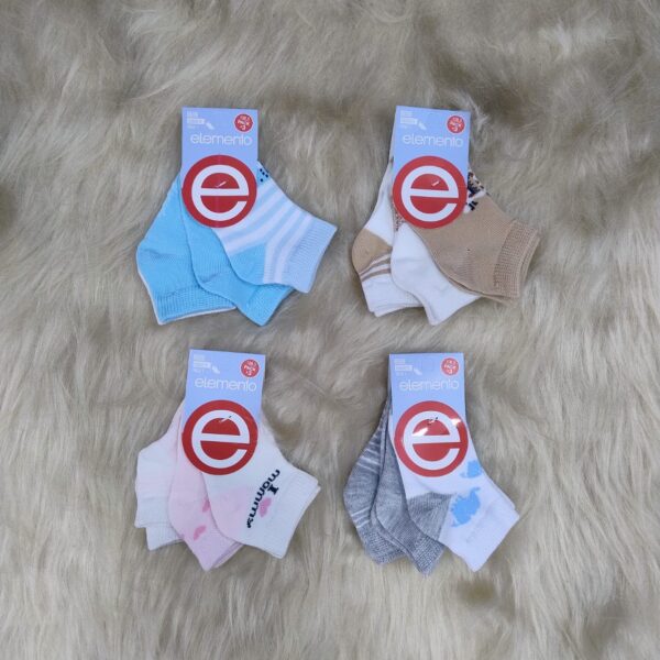 Soquete estampado de bebé talle 1, x12.