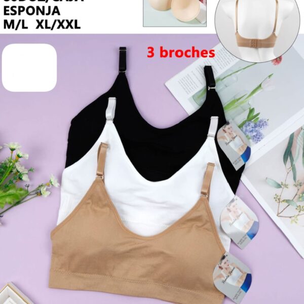 Corpiño con esponja, x12.