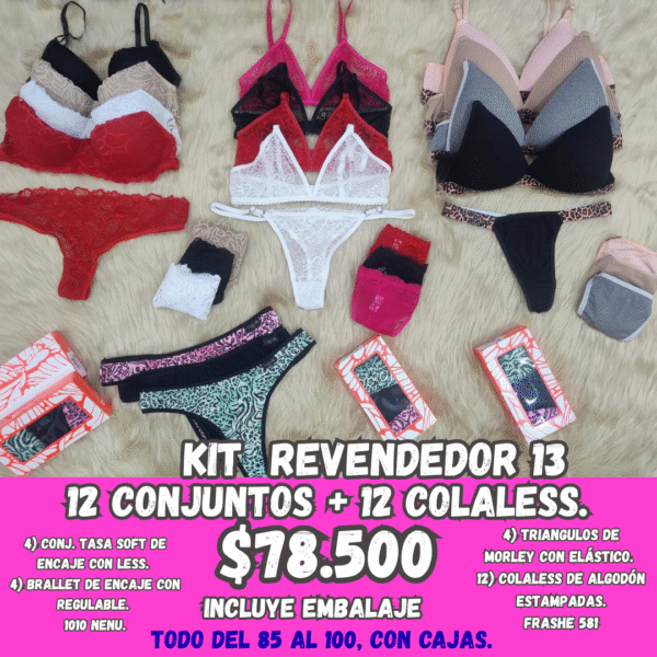 KIT REVENDEDOR 13, CON CAJAS.
