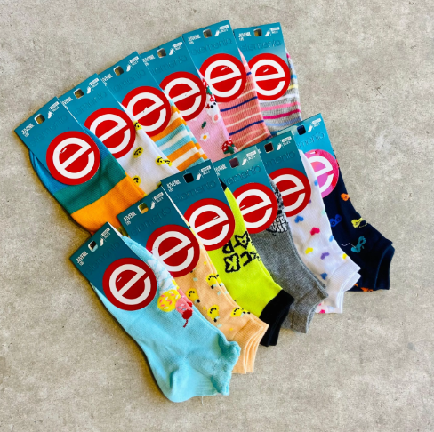 Soquete juvenil estampados T5, x12.