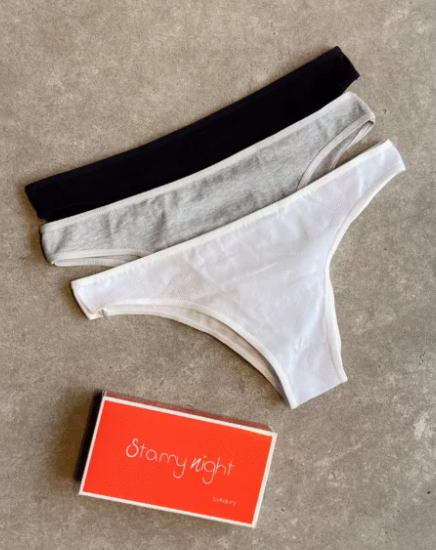 Vedetinas de algodón, pack x3.