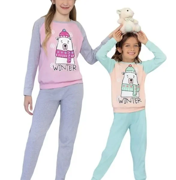 Pijamas de alg. estampados de niña.