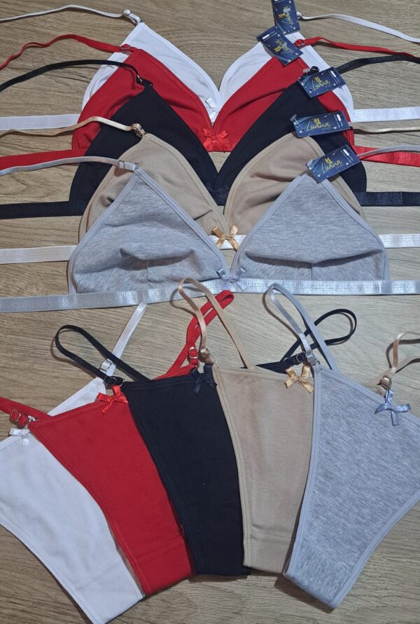 Conj. brallet de algodón con colaless regulable.