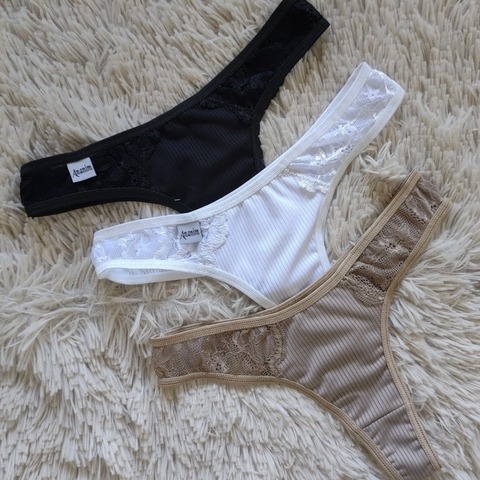 Colaless de morley con puntilla, x12.