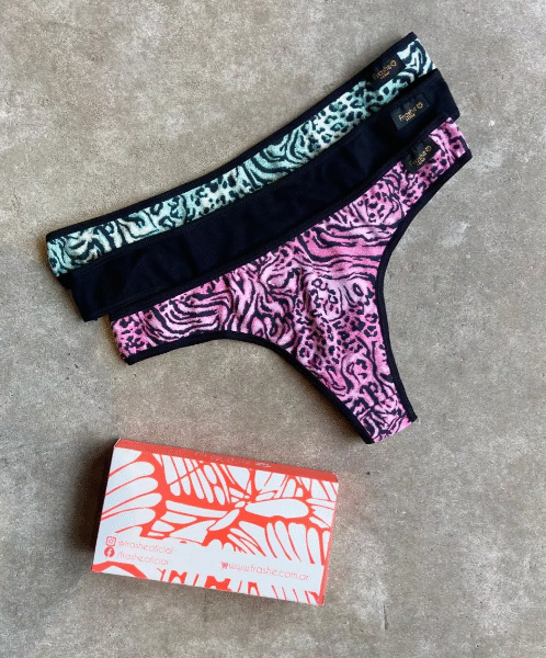 Colaless de algodón estampadas, pack x3.