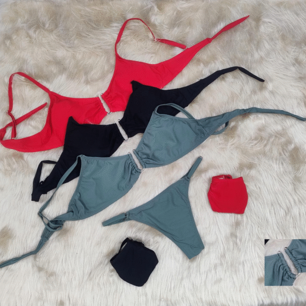 Bikini escote en U con colaless regulable