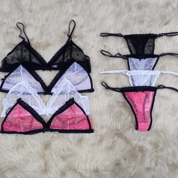 Brallet de tul y puntilla con regulable.