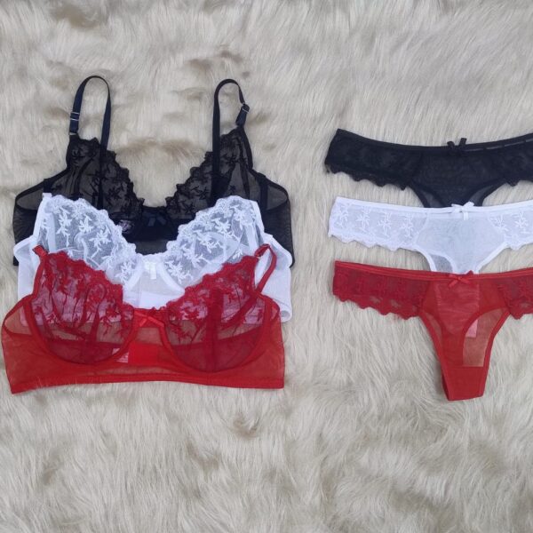 Conjunto brallet con aro y colaless.