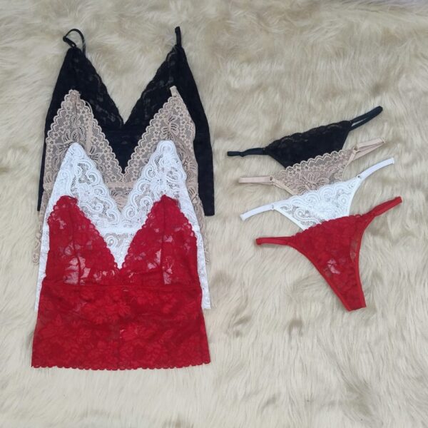 Brallet de encaje largo con regulable, x12.