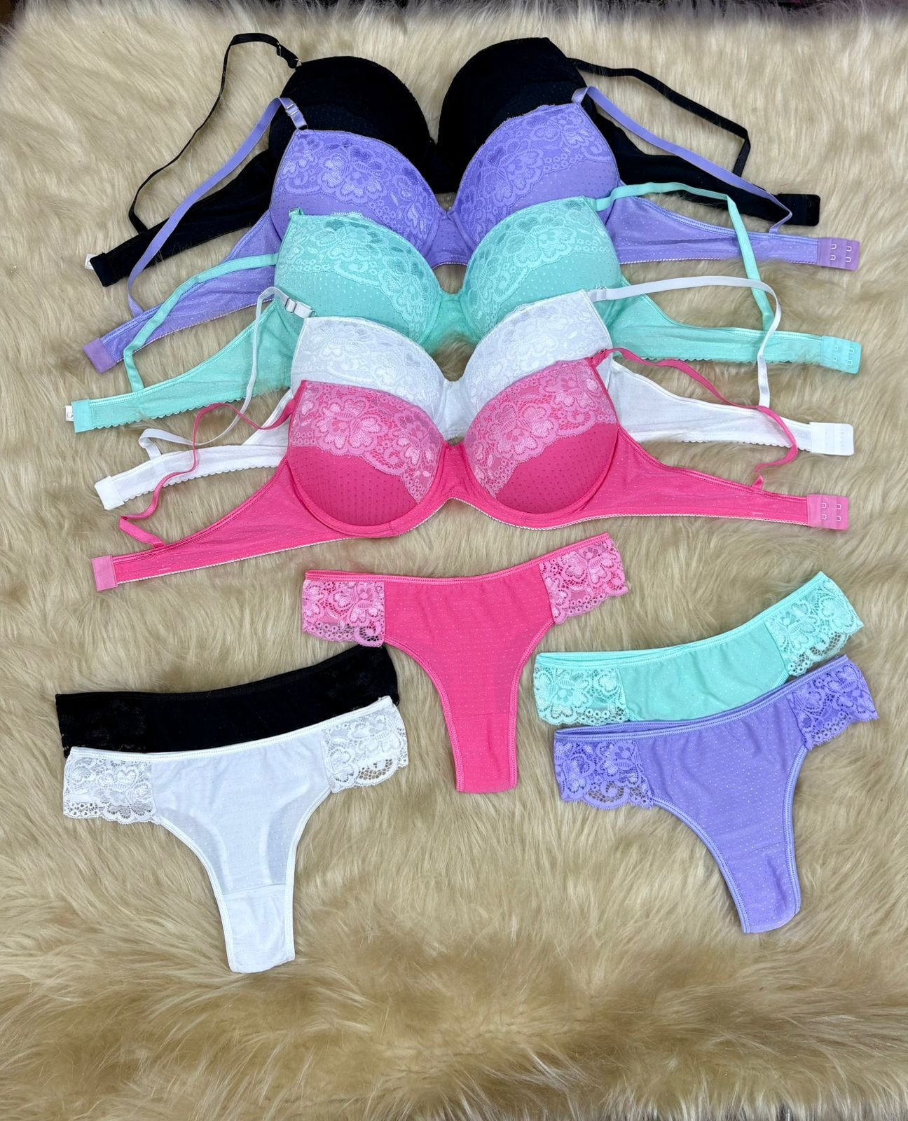 Conj. tasa soft fantasia con puntilla, x12.
