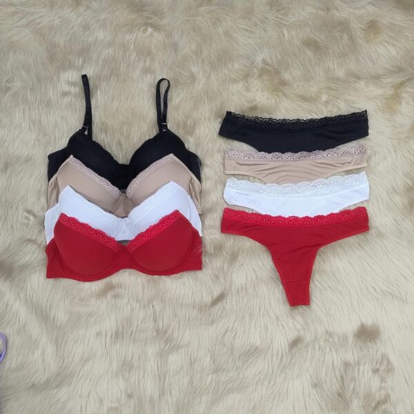 Conjunto tasa soft de microfibra con puntilla, x12.