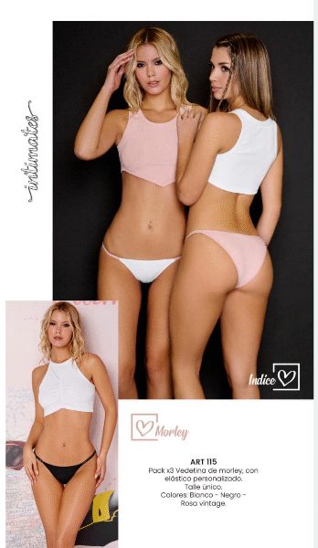 Vedetina de morley con elástico personalizado, pack x3.