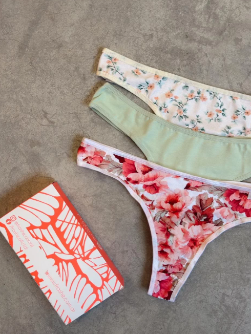 Colaless de algodón estampado, pack x3.