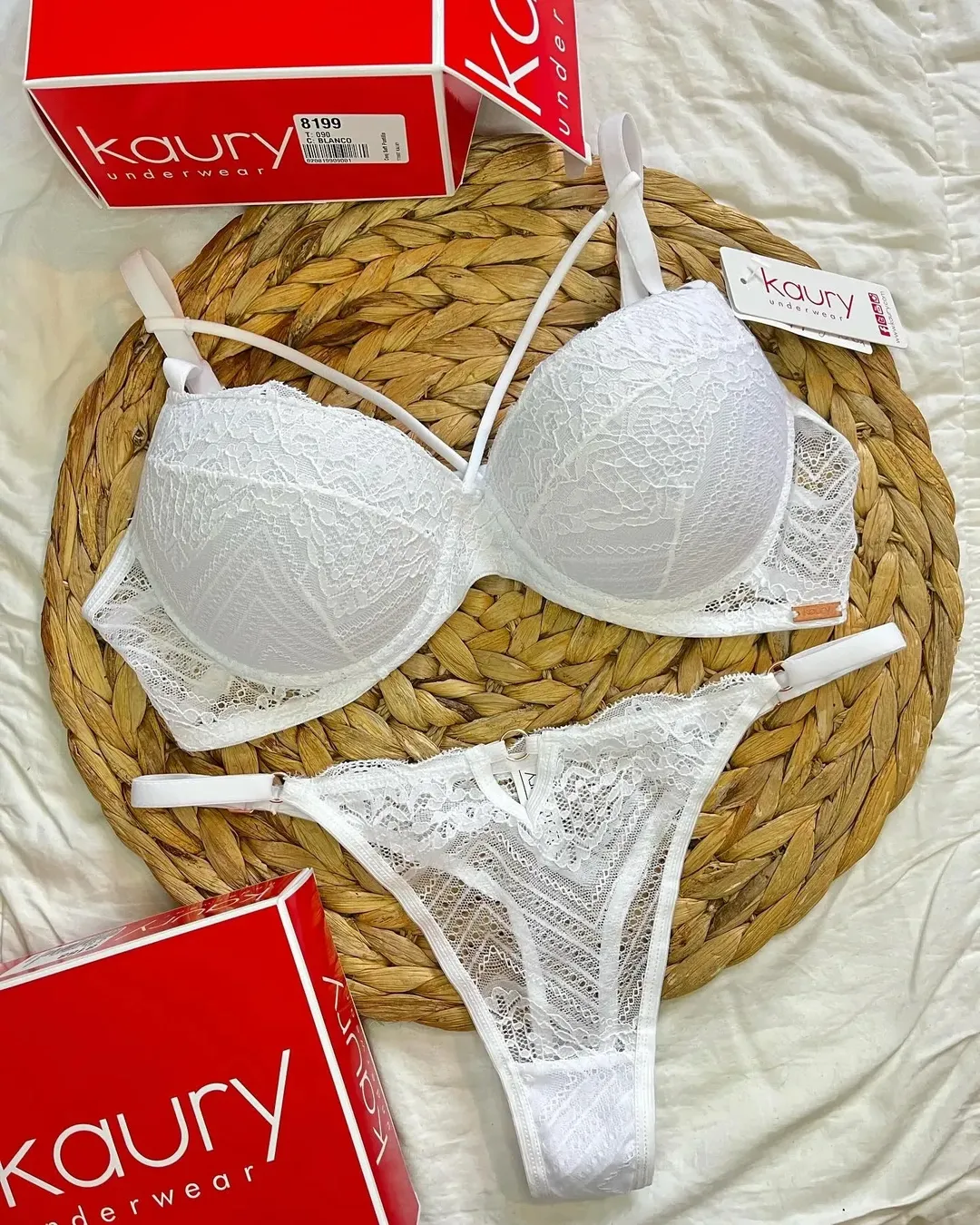 Conj. tasa soft de puntilla doble tiras y colaless reg.