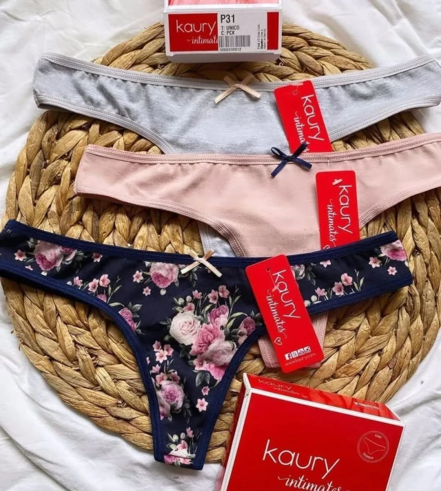 Colaless  de algodón estampada  pack x3 .