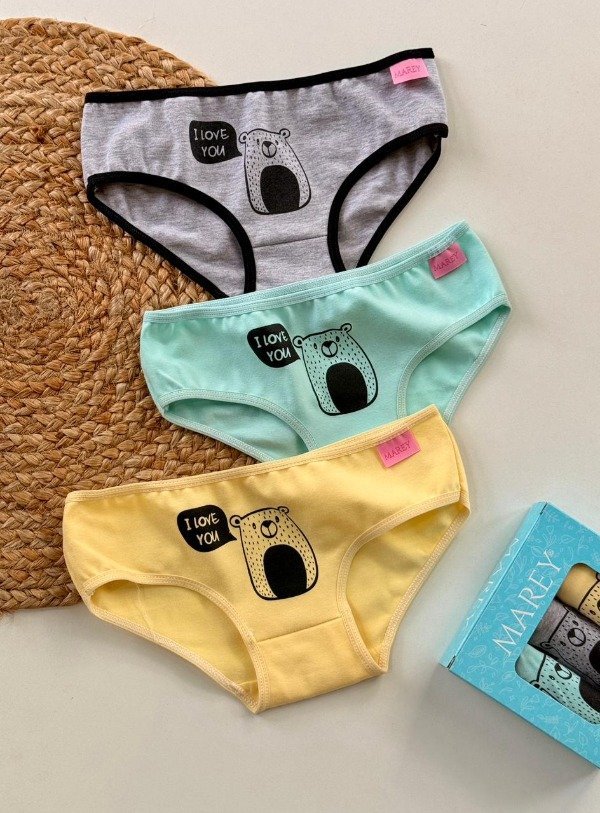 Culottes de nena alg. estampado, pack X3.