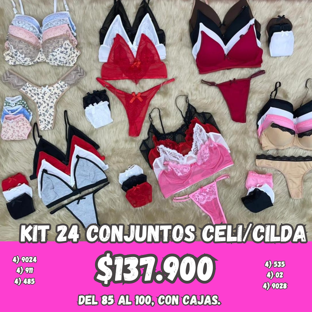 KIT 24 CONJUNTOS CELI/CILDA.