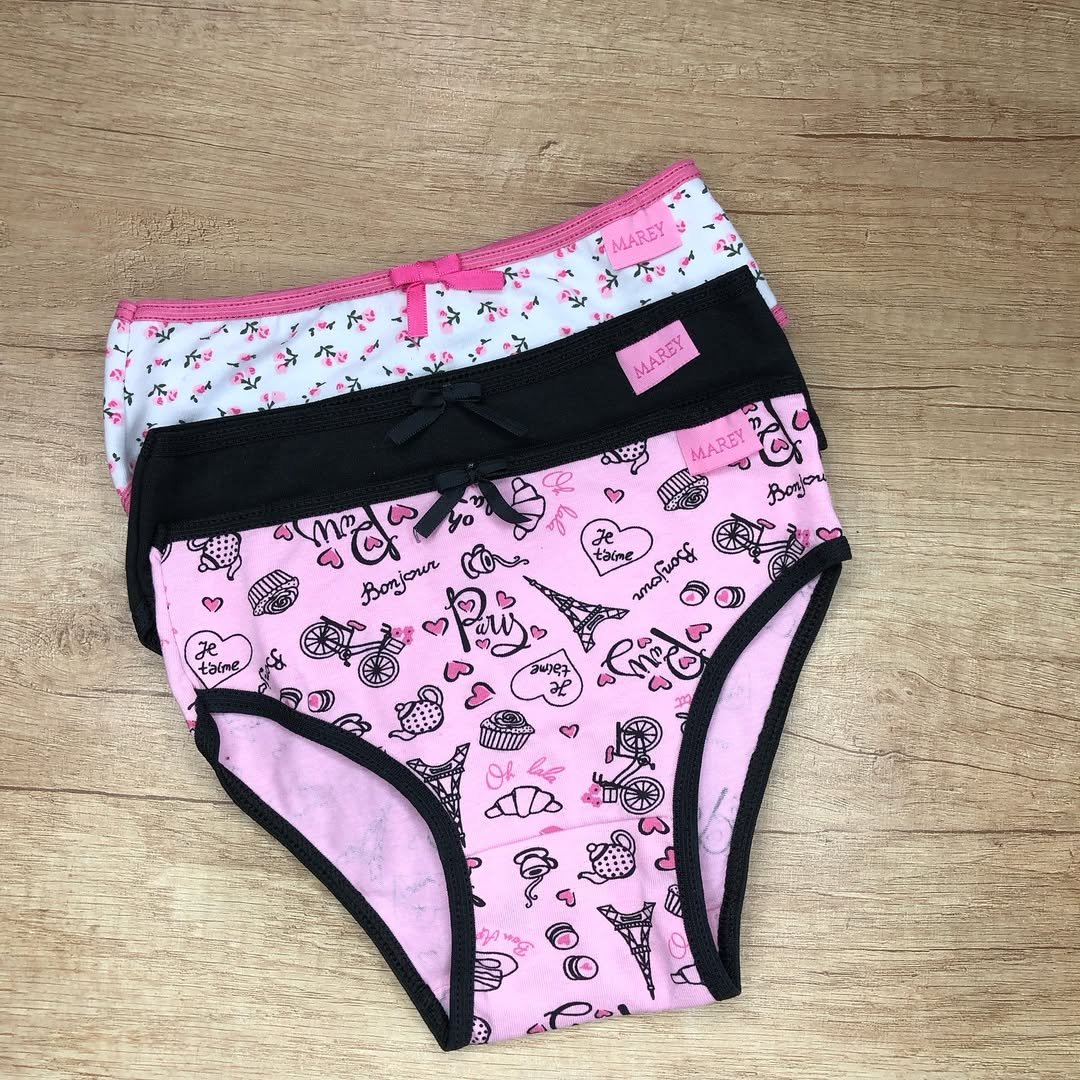 Bombacha de nena alg. estampado, pack X3.