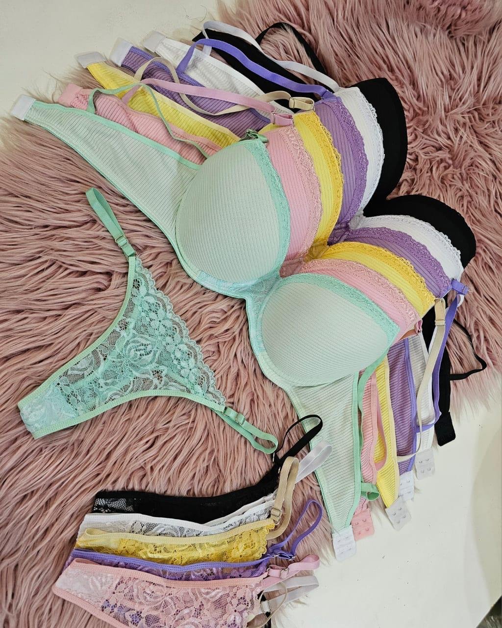 Conjunto tasa soft de morley  con puntilla, colaless regulable.