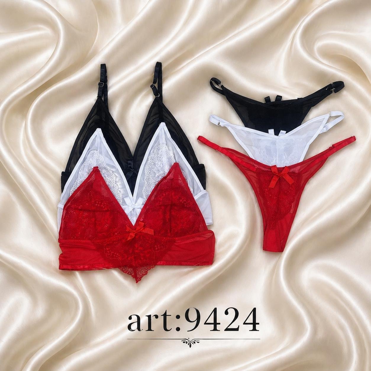 Conj Brallett de encaje con puntilla bustier v    , x12.