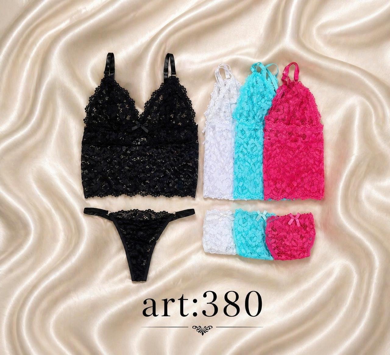 Conj Brallett LARGO de encaje con regulable    , x12.