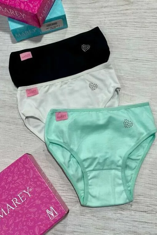 Bombacha de nena alg. c/strass, pack X3.