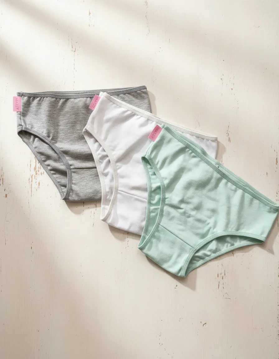 Bombacha de nena alg. lisa, pack X3.