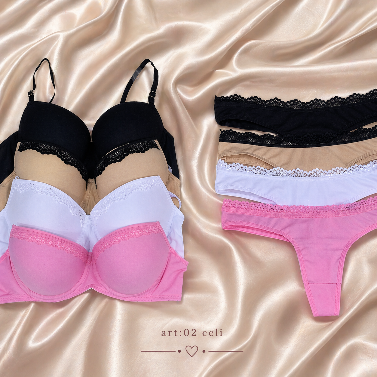 Conjunto tasa soft de microfibra con puntilla , x12.