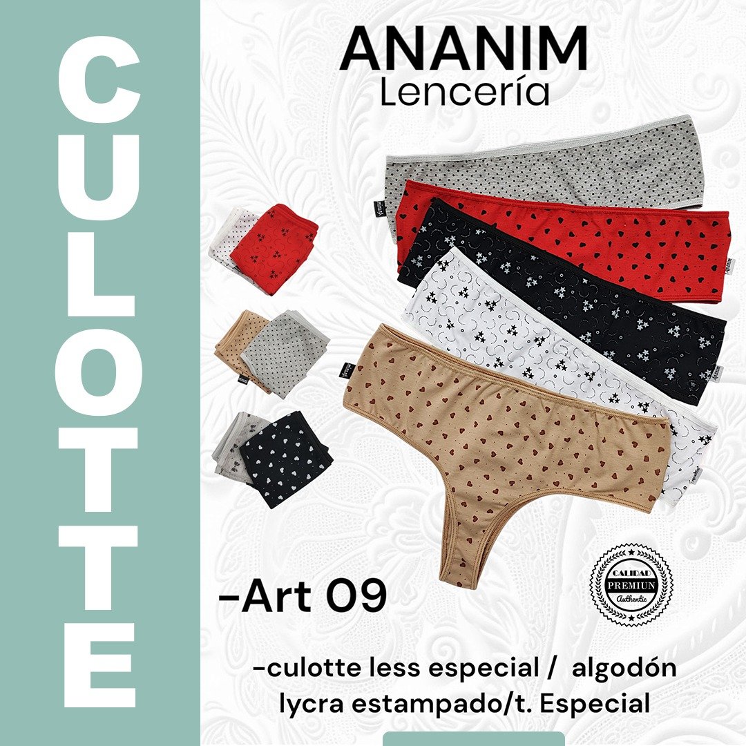 Ctte Less  de Alg. Lyc. Estampada. Talle especial .