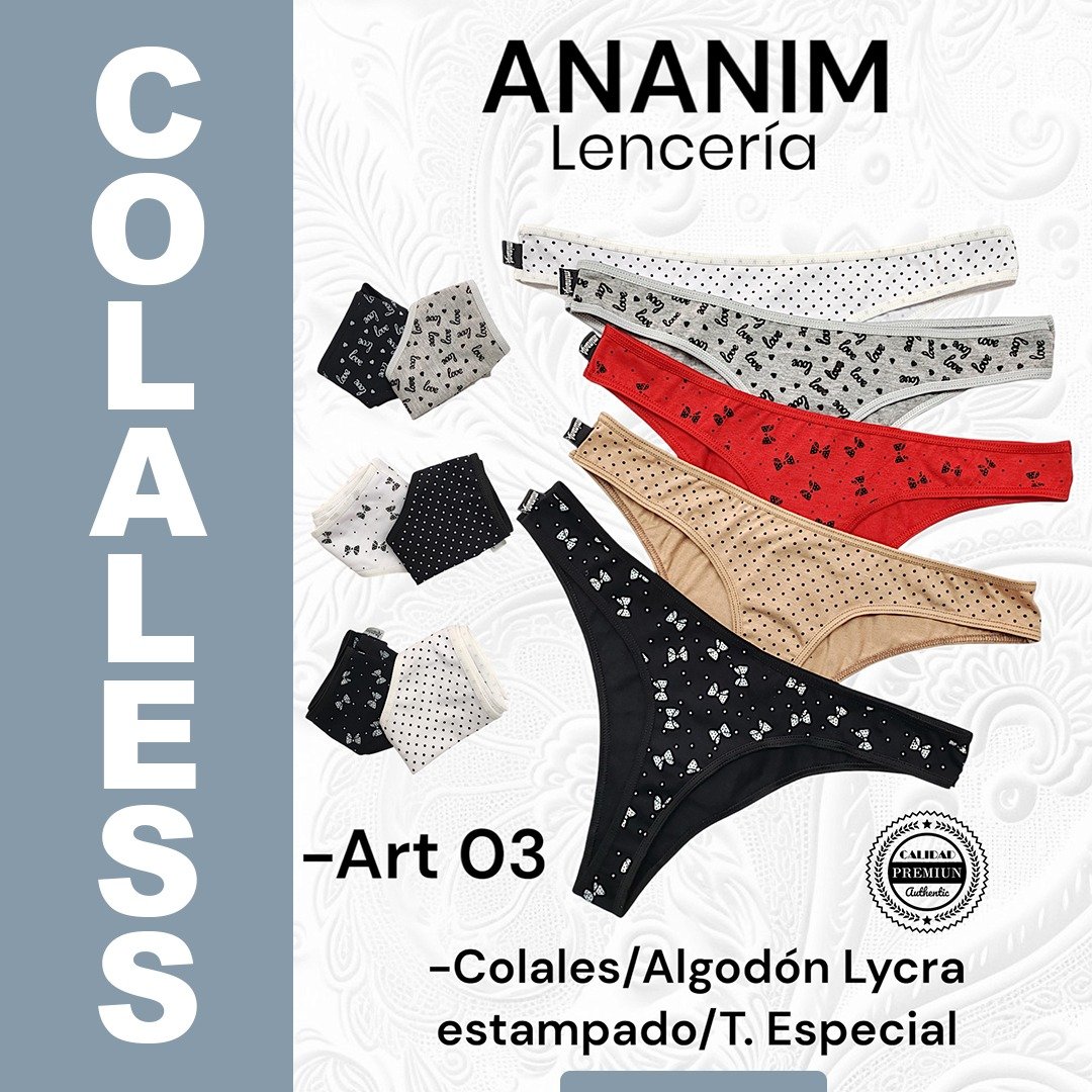 Colaless de Alg.Lyc. Estampada. Talle especial .